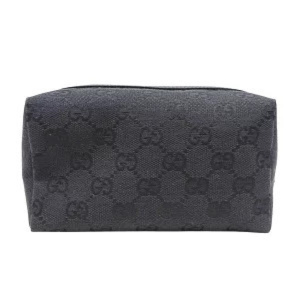 Gucci Makeup GG Accessory Clutch Logo Canvas Case Black